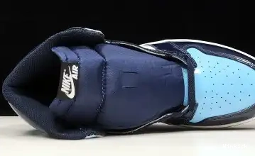 UNC AIR PATENT CHILL BLUE CD0461-401 JORDAN LEATHER 1 0628